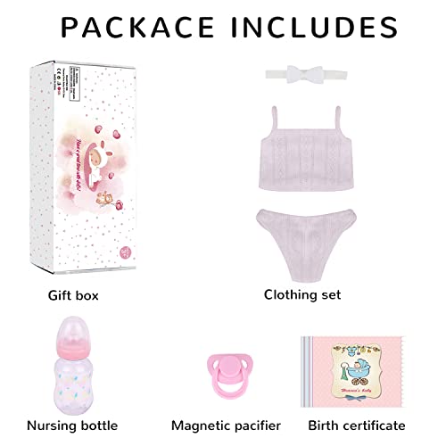18-Inch Silicone Reborn Baby Doll, Lifelike Weighted Full Body Vinyl with Gift Set U9316