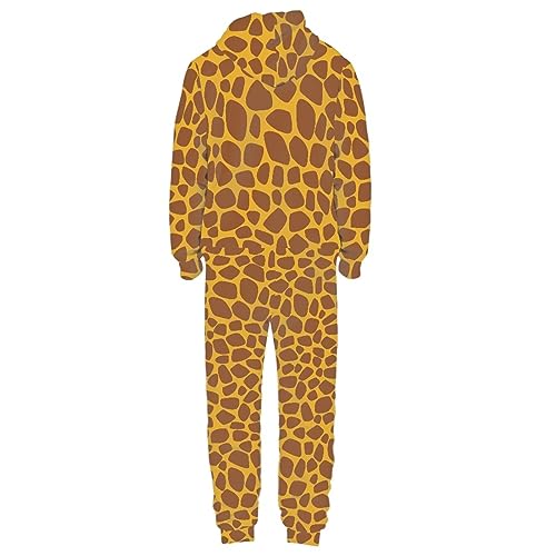 Adult Onesie Hooded One-Piece Pajama Zipper Jumpsuit for Men and Women I930
