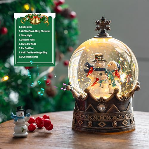 Nutcracker Snow Globe Lantern with Music and Timer Z50315