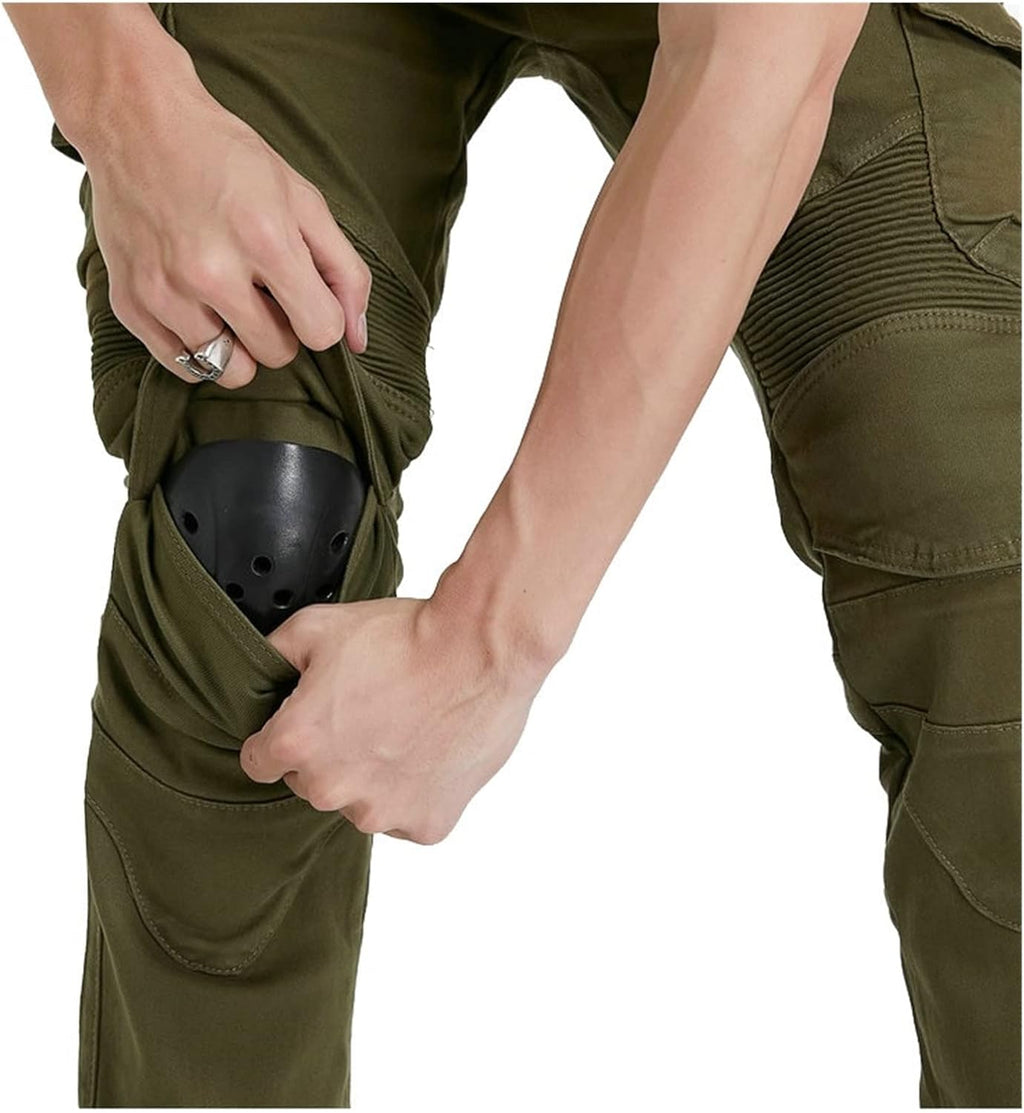 Motorcycle Pants with Removable Knee and Hip Armor A665538