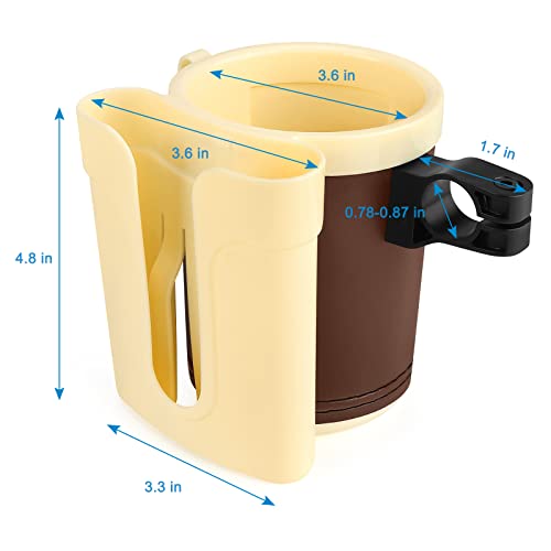 3-in-1 Bike Cup Holder with Phone and Keys Holder, Water Bottle Holder, Universal Bar Drink Can Holder for Bicycle Motorcycle Scooter H882