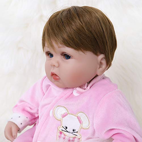 Reborn Baby Doll Realistic Silicone Vinyl 16 Inch Weighted Soft Body R8222