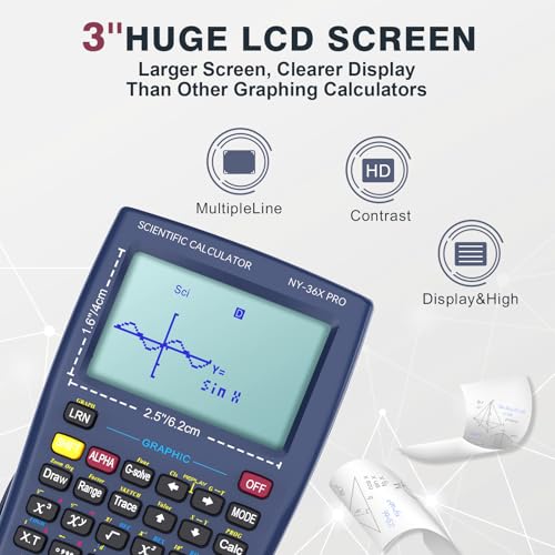 Scientific Calculator with Notepad, 2-Line Display, Solar and Battery Powered Q967