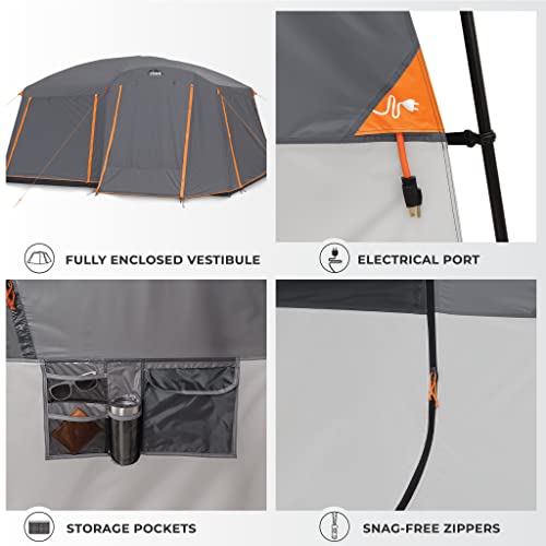 Family Camping Tent for 10-12 Person, Multi Room Cabin Tent for Car Camping I912138