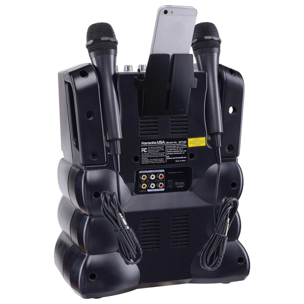 Karaoke System with Bluetooth, 7-Inch Screen, and 2 Microphones W239520