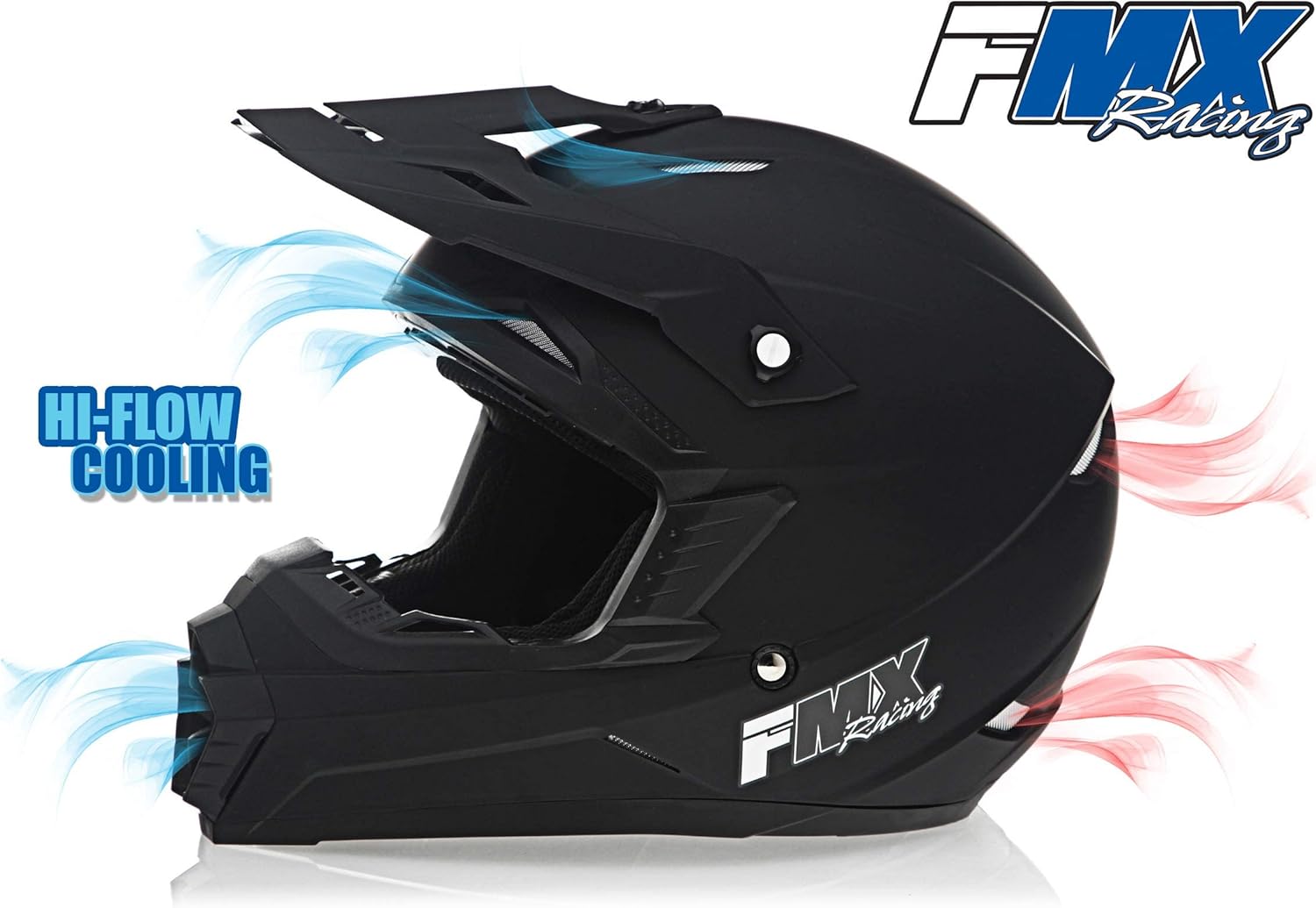 Adult Motocross Dirt Bike Off-Road Helmet Matte Black X-Small M666011