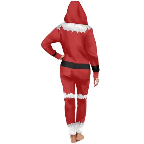 Adult Onesie Hooded One-Piece Pajama Zipper Jumpsuit for Men and Women I930