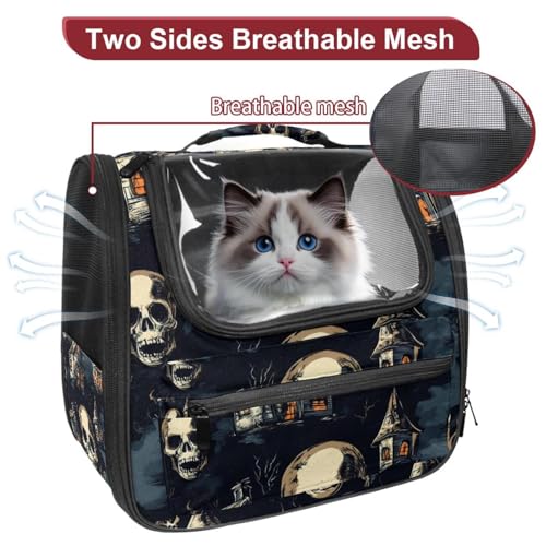 Halloween Cat Backpack Carrier, Breathable Bubble Pet Backpack R5452