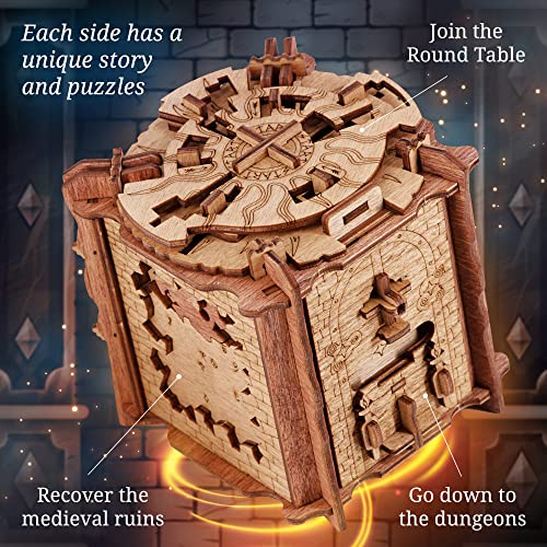Escape Room Puzzle Box - 3D Wooden Brain Teaser for Adults Y5990