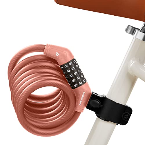 6 ft Coiled Cable Bike Lock with 5-Digit Combination and Mounting Bracket T85434