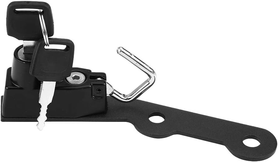 Motorcycle Helmet Lock, Alloy Mount Hook Keys Locking Set Anti-Theft Security Lock F4285