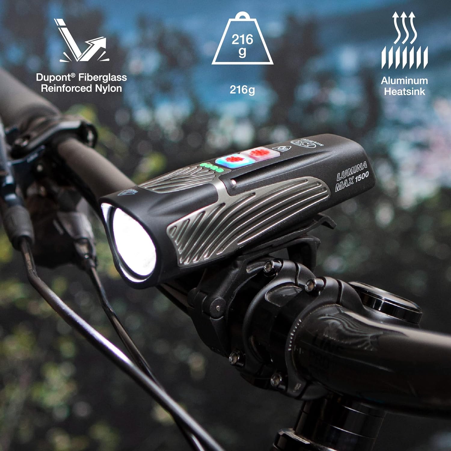 Rechargeable 1500 Lumen Bike Front Headlight for MTB Road Commuter I71226