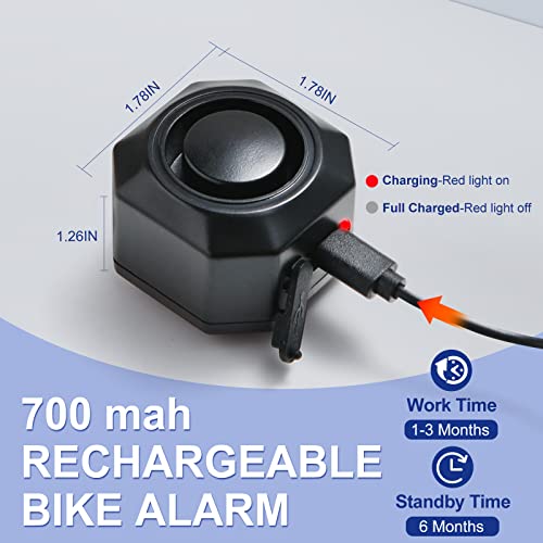 Electric Bike Alarm with Motion Sensor, Waterproof Rechargeable L421