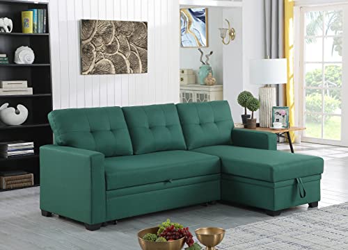 4-in-1 Convertible L Shaped Couch with Pull Out Bed and Storage Z983