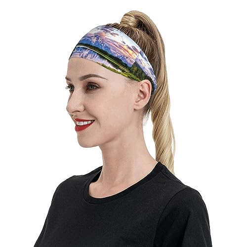 Sweatbands Sports Headband for Men and Women, Breathable Non-Slip Fabric for Running Cycling Yoga P23732