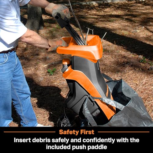 Electric Wood Chipper Shredder 15-Amp 1.5-Inch Cutting Diameter T76827