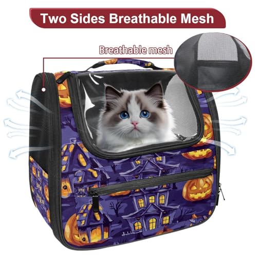 Halloween Cat Backpack Carrier, Breathable Bubble Pet Backpack R5452
