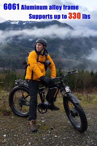 Electric Bike for Adults, 35 Mph 60 Miles, 48V 22.4Ah Fat Tire, 26'' Full Suspension N69506