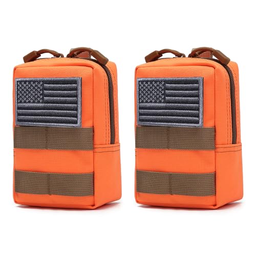 2 Pack Molle Pouches - Tactical Compact Water-Resistant EDC Pouch