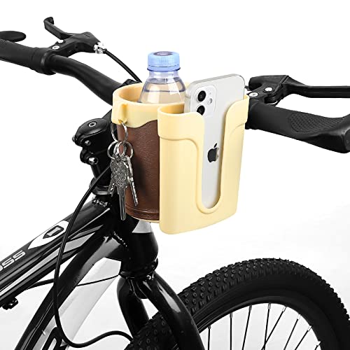 3-in-1 Bike Cup Holder with Phone and Keys Holder, Water Bottle Holder, Universal Bar Drink Can Holder for Bicycle Motorcycle Scooter H882