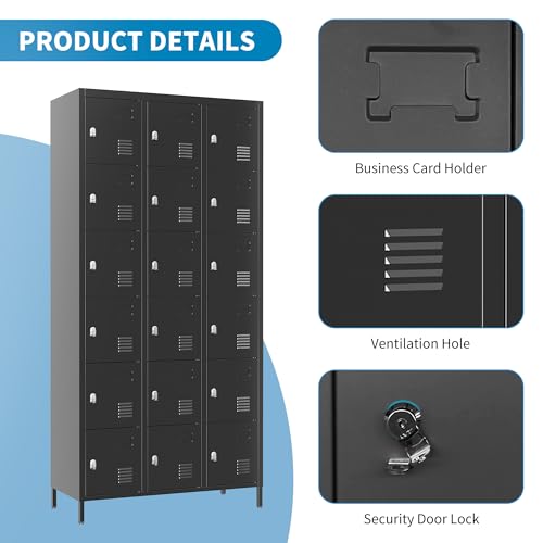 Steel Lockers for Employees, Lockable Storage Cabinet with Assembly X270