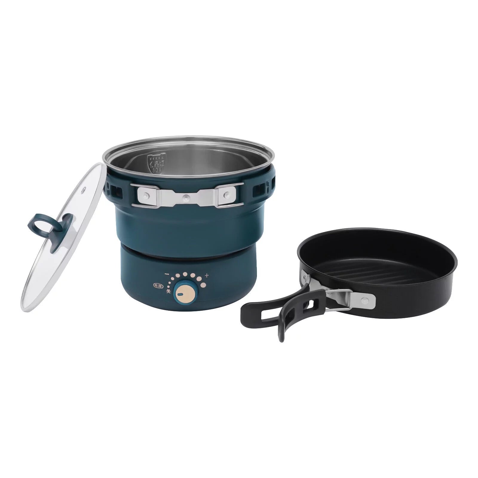 1.6L Electric Hot Cooker Pot Green Steamer Mini Multifunctional Pan W86863