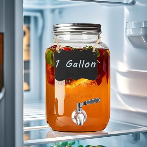 Glass Drink Dispenser with Stand, 2 Pack L526496