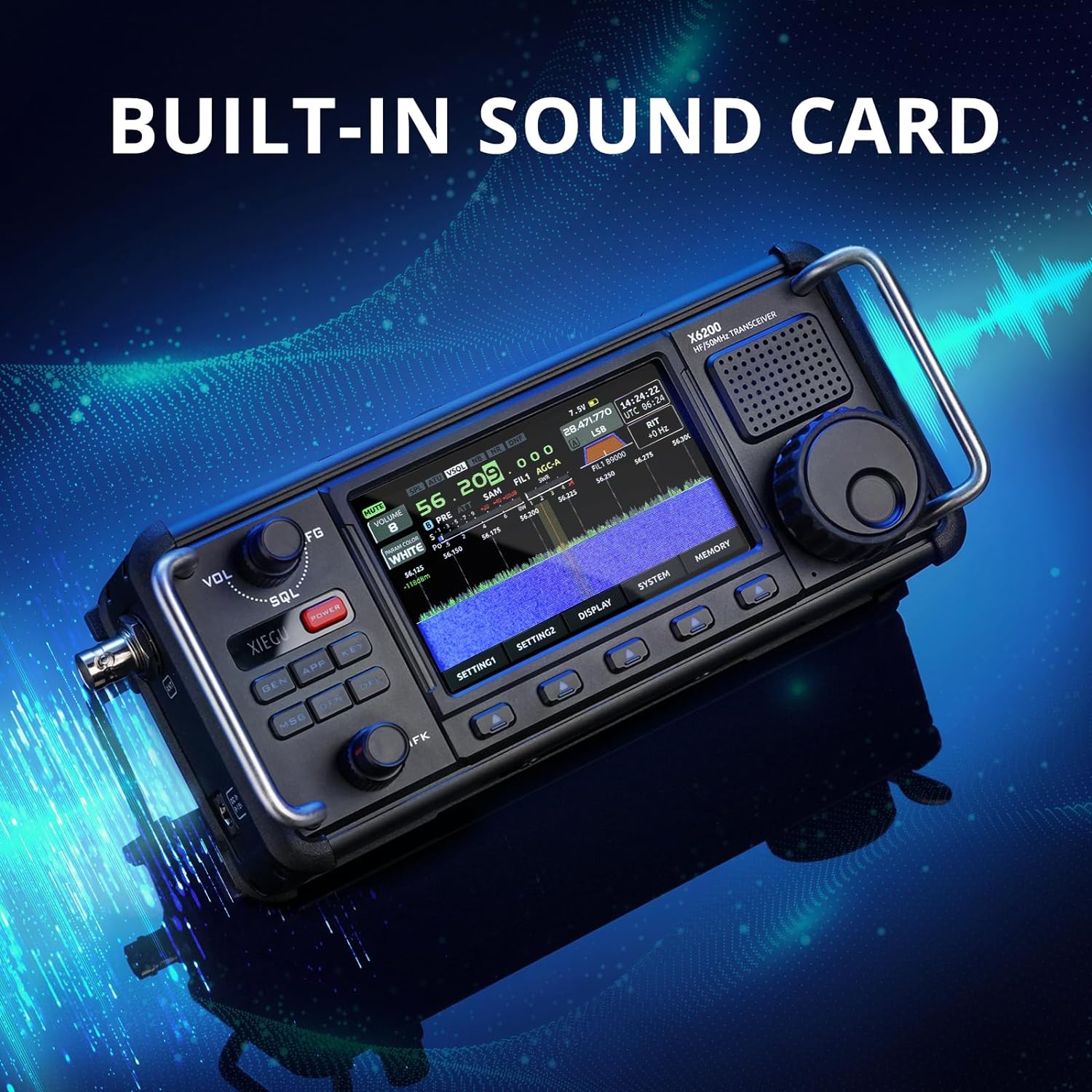 Portable HF Radio Transceiver with 4" LCD Screen X6762