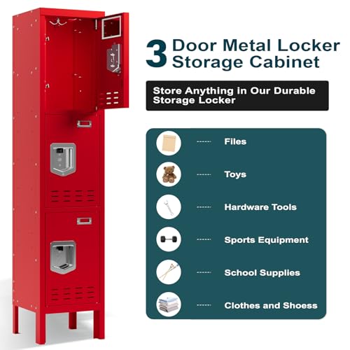 Metal Cabinet with Lockable Door for Office, Gym, School, Home A290