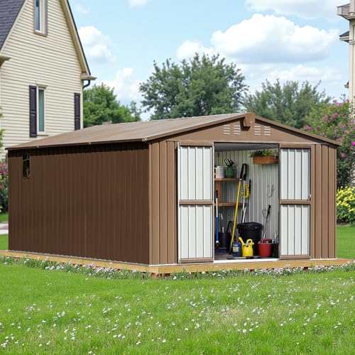 Resin Outdoor Storage Shed with Floor and Window, Lockable Small Tool Shed for Garden Patio Backyard, Light Gray V985