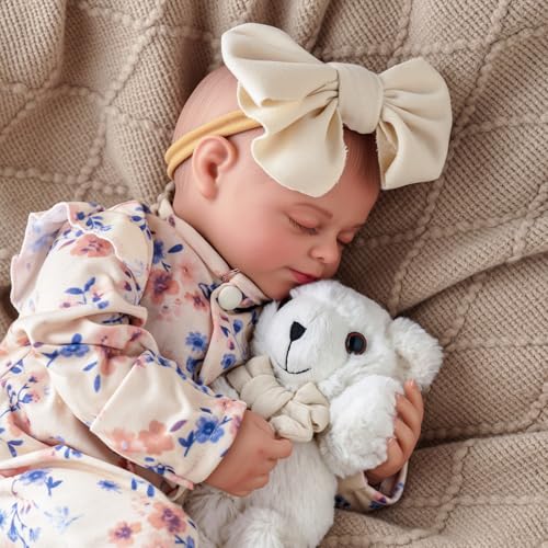 Silicone Reborn Baby Doll 17 Inch Realistic Newborn Vinyl Girl with Gift Box I275733