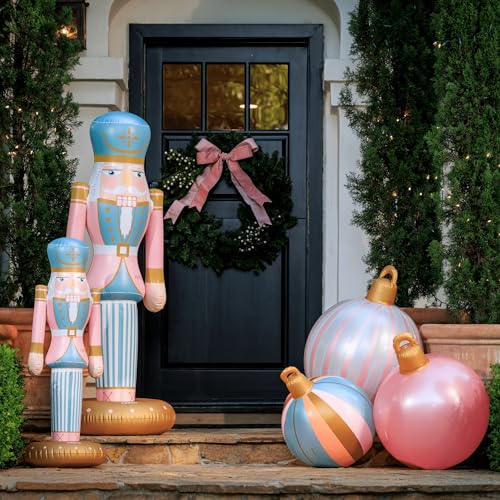 Giant Inflatable Pink Nutcracker Christmas Decor, Indoor/Outdoor F1618