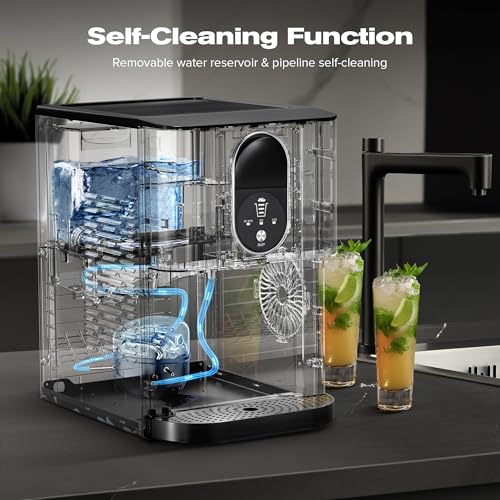 Countertop Nugget Ice Maker, Self-Cleaning, Soft Chewable Pebble Ice B848730