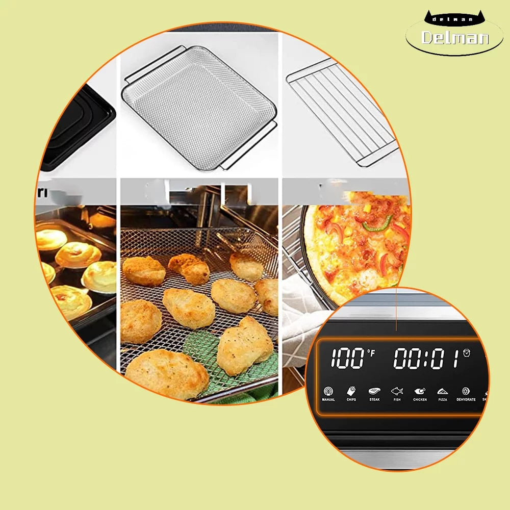 Compact Air Fryer Toaster Oven, 7-in-1 Combo U761