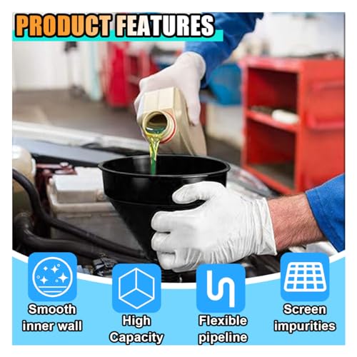 Flexible Oil Funnel with Extension Nozzle and Mesh Filter Z2317