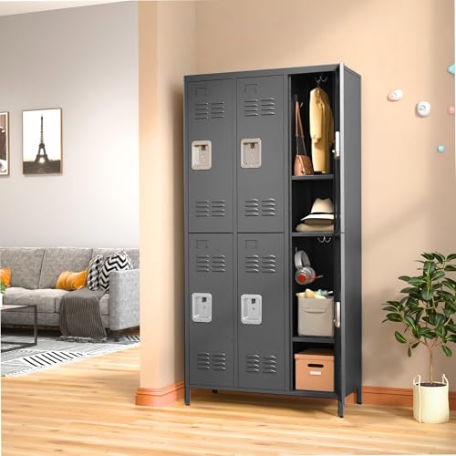Steel Lockers for Employees, Lockable Storage Cabinet with Assembly X270
