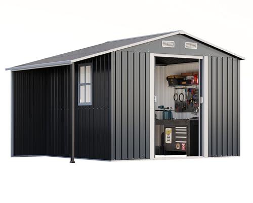 Outdoor Storage Shed with Sliding Doors and Windows O257
