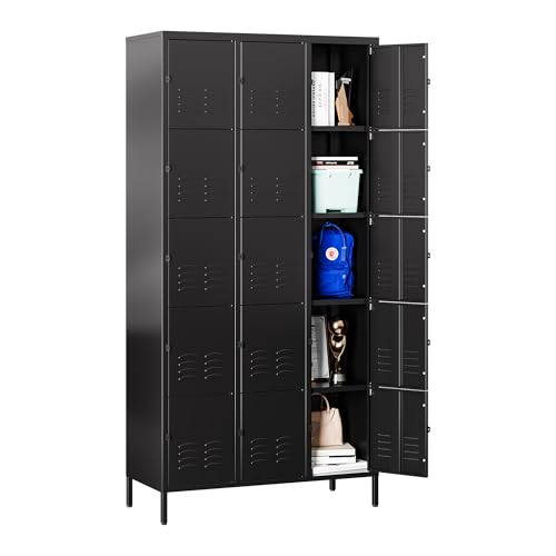 3-Door Blue Steel Storage Locker for Office, School, Gym C68898