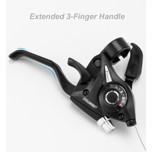 3x7 Speed Mountain Bike Gear Shift Brake Lever Set with Derailleur and Digital Gear Dial Y50093