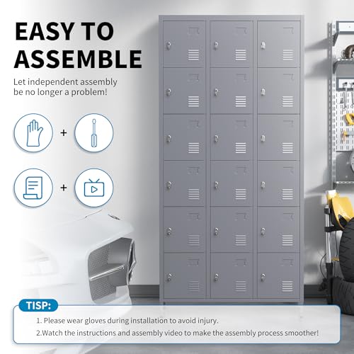 Metal Lockers with Shelves 72" H for Employees C448234