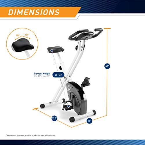 Foldable Upright Exercise Bike with Adjustable Resistance Y823979
