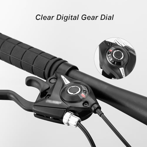 3x7 Speed Mountain Bike Gear Shift Brake Lever Set with Derailleur and Digital Gear Dial Y50093