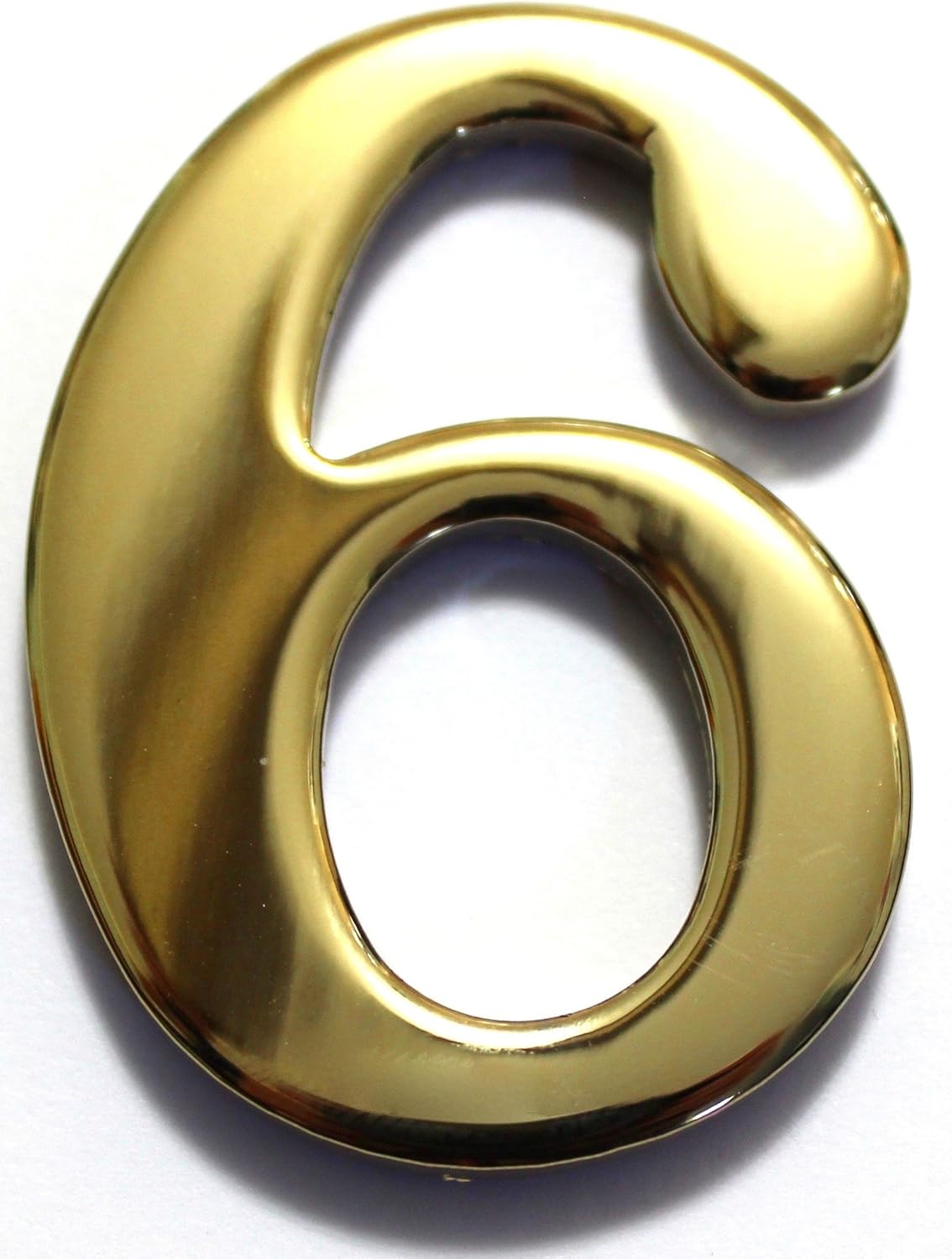 Number 6-2" Brass Numbers Better Box Mailboxes Brass Mail Box Numbers Two Inch Solid Brass Number 6