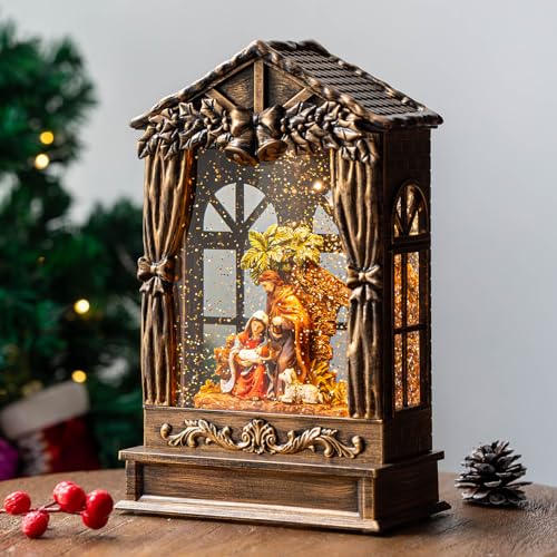 Nutcracker Snow Globe Lantern with Music and Timer Z50315