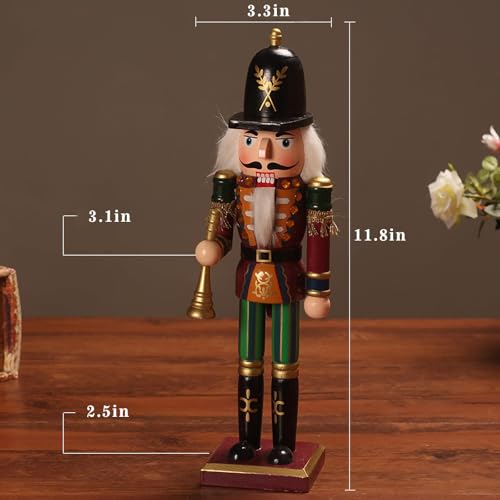 Wooden Nutcracker Ornaments Christmas Decoration Figures (12 Inch, Set) A862348