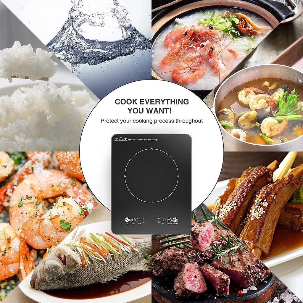 Portable Induction Cooktop Single Burner 1800W with Plug A153