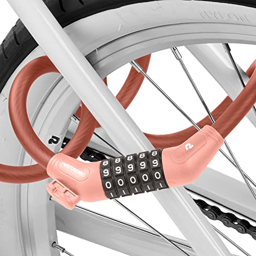 6 ft Coiled Cable Bike Lock with 5-Digit Combination and Mounting Bracket T85434