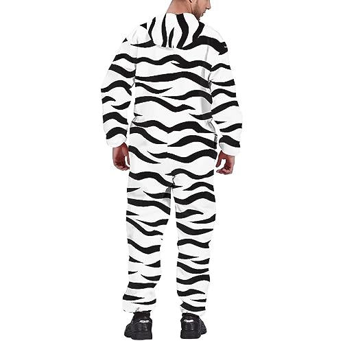 Adult Onesie Hooded One-Piece Pajama Zipper Jumpsuit for Men and Women I930