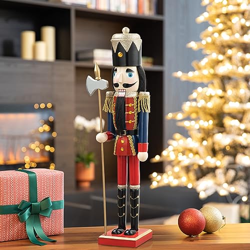 Wooden Nutcracker Decoration 42 Inch Christmas Indoor Outdoor C418758