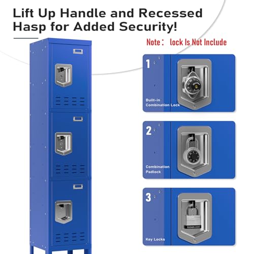 Metal Cabinet with Lockable Door for Office, Gym, School, Home A290
